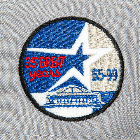 New Era 59Fifty Behind The Wheel Houston Astros 35th Anniversary Patch Word Royal UV Hat - Grey, Black New Era