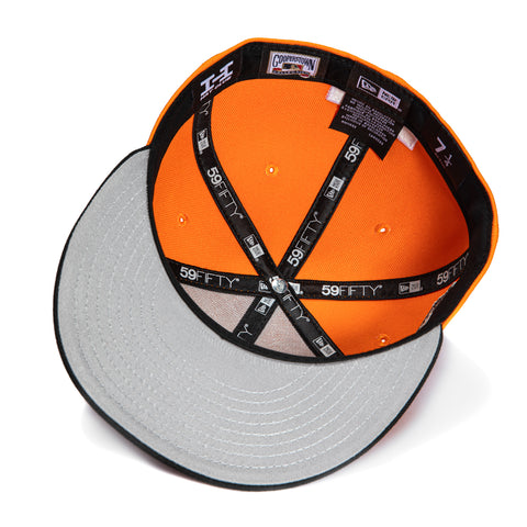 New Era 59Fifty Behind The Wheel Los Angeles Angels 2006 All Star Game Patch Upside Down Hat - Light Orange, Black