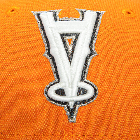 New Era 59Fifty Behind The Wheel Los Angeles Angels 2006 All Star Game Patch Upside Down Hat - Light Orange, Black