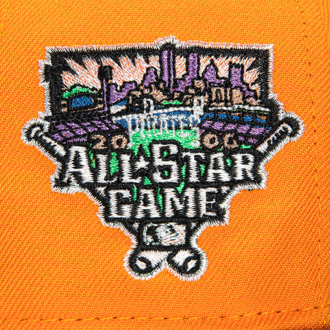 New Era 59Fifty Behind The Wheel Los Angeles Angels 2006 All Star Game Patch Upside Down Hat - Light Orange, Black