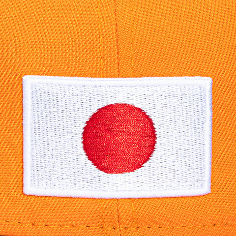 New Era 59Fifty Behind The Wheel Los Angeles Angels 2006 All Star Game Patch Upside Down Hat - Light Orange, Black New Era