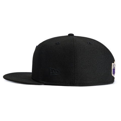 New Era 59Fifty Houston Texans 20th Anniversary Patch H Hat - Black, Purple, Metallic Silver