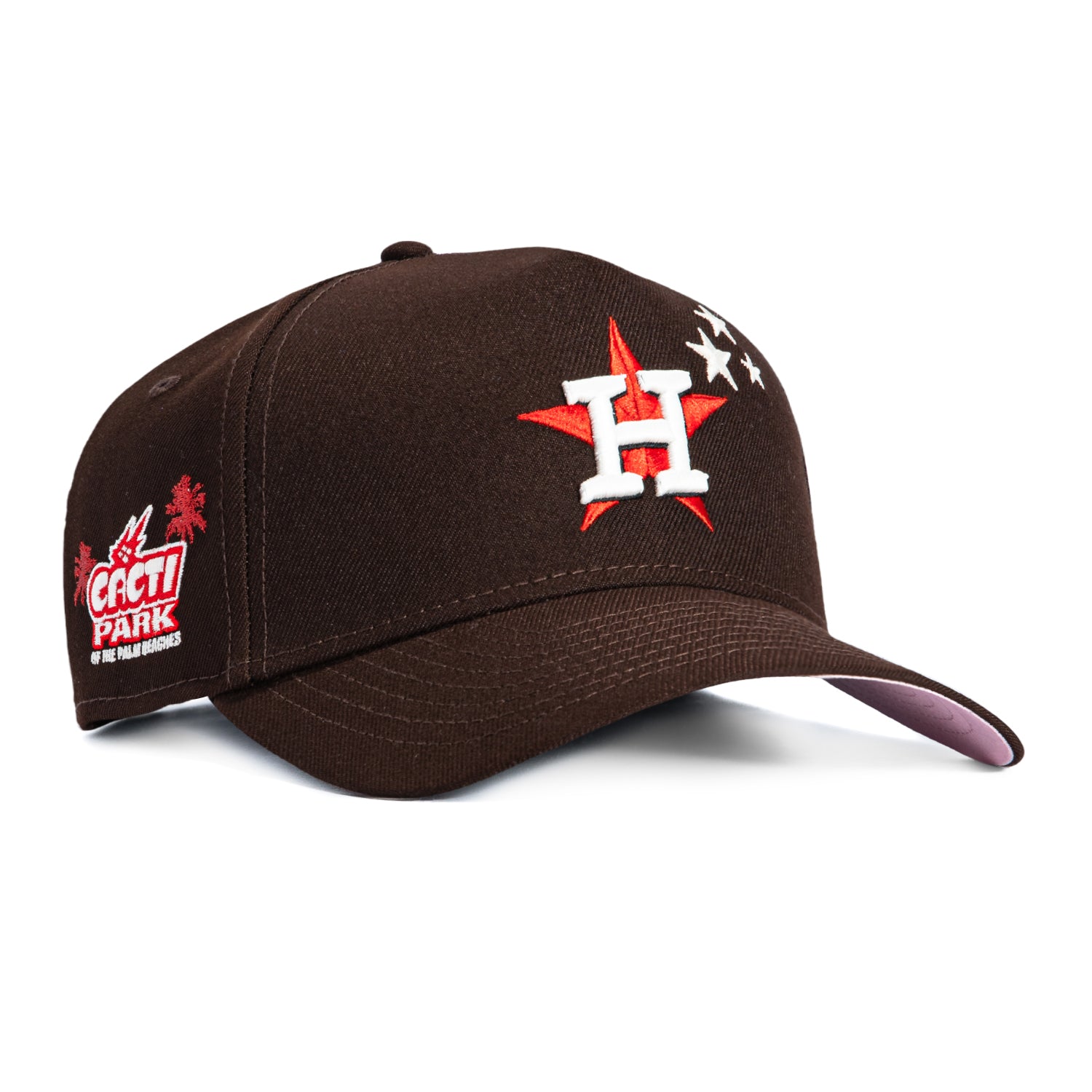 New Era 9Forty A-Frame Houston Astros Cacti Park Patch Star Pink