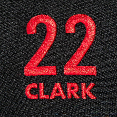 New Era 9Forty A-Frame Indiana Fever Caitlin Clark 22 Patch Snapback Pink UV Hat - Black