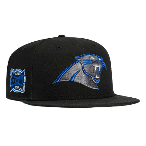 New Era 59Fifty Carolina Panthers 2004 Super Bowl Patch Light Blue UV Hat - Black New Era