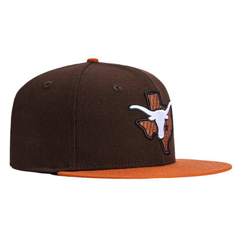 New Era 59Fifty Texas Longhorns State Hat - Brown, Burnt Orange New Era