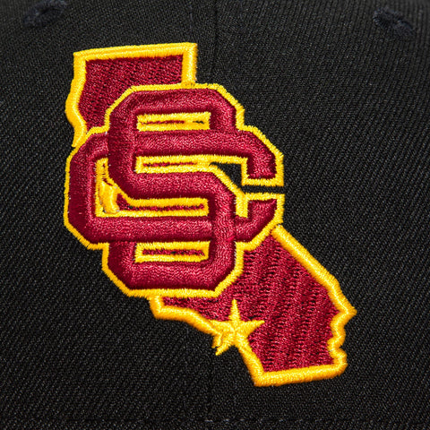 New Era 59Fifty USC Trojans State Hat - Black, Cardinal New Era