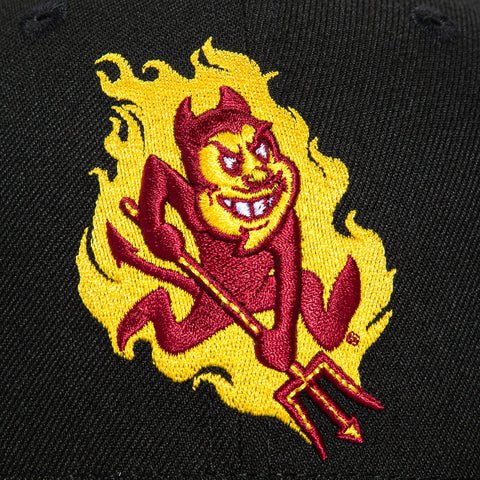 New Era 59Fifty Arizona State Sun Devils Sparky Flame Hat - Black, Realtree New Era