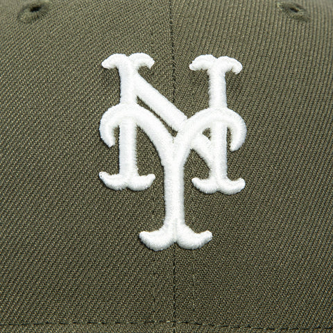 New Era 59Fifty New York Mets 1969 World Series Patch Hat - Olive, Ivory
