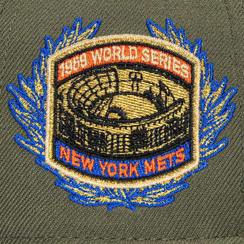 New Era 59Fifty New York Mets 1969 World Series Patch Hat - Olive, Ivory