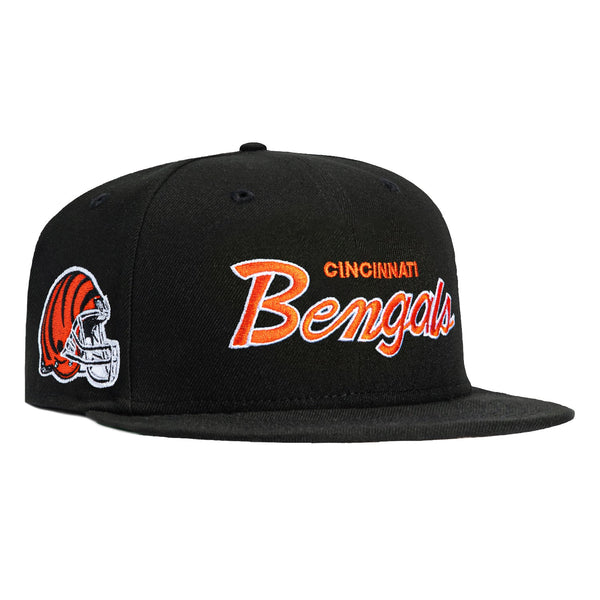 New Era 59Fifty Cincinnati Bengals Logo Patch Script Hat - Black