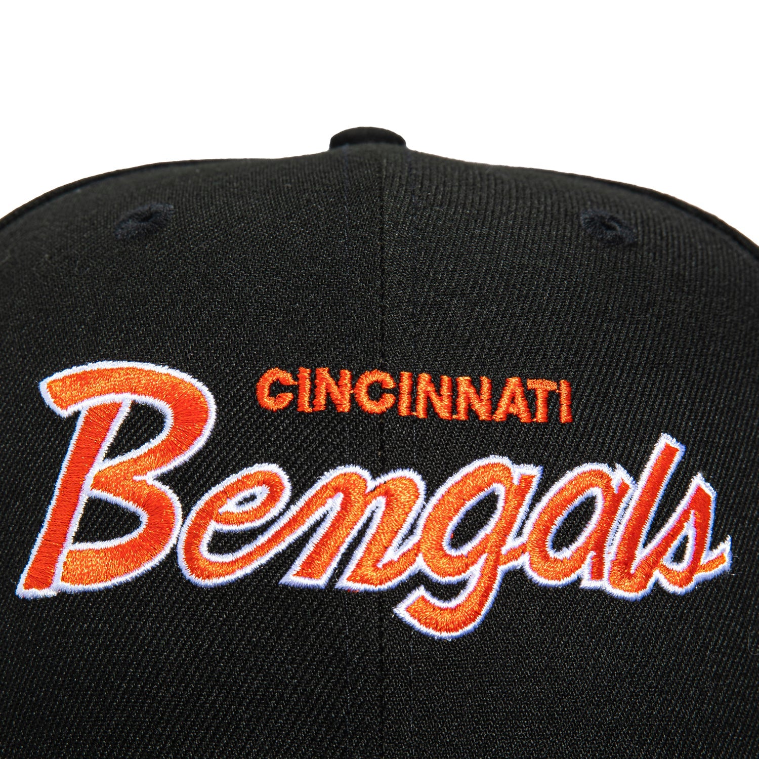 New Era 59Fifty Cincinnati Bengals Logo Patch Script Hat - Black