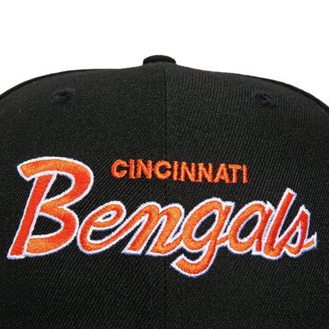 New Era 59Fifty Cincinnati Bengals Logo Patch Script Hat - Black New Era