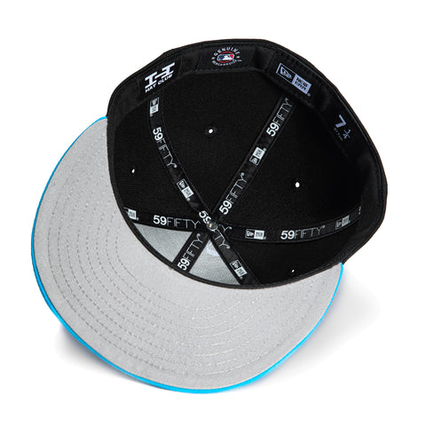 New Era 59Fifty Miami Marlins 2025 City Connect M Hat - Black, Neon Blue, Red New Era