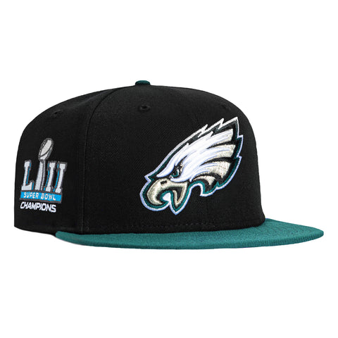 New Era 59Fifty Philadelphia Eagles 2025 Super Bowl Champions Patch Hat - Black, Green New Era