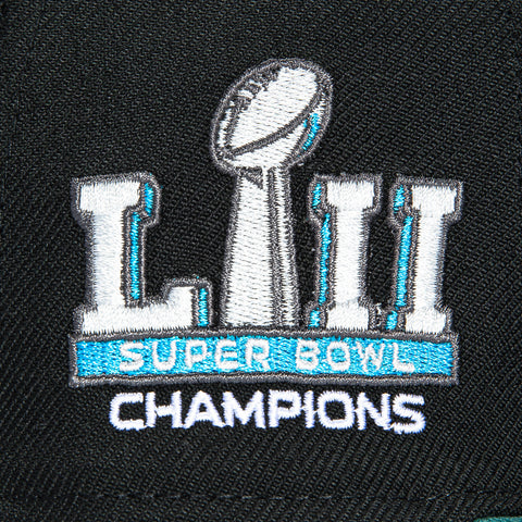 New Era 59Fifty Philadelphia Eagles 2025 Super Bowl Champions Patch Hat - Black, Green