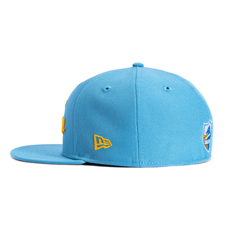 New Era 59Fifty Los Angeles Chargers Script Hat - Light Blue New Era