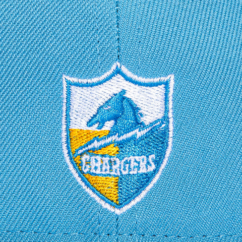New Era 59Fifty Los Angeles Chargers Script Hat - Light Blue New Era