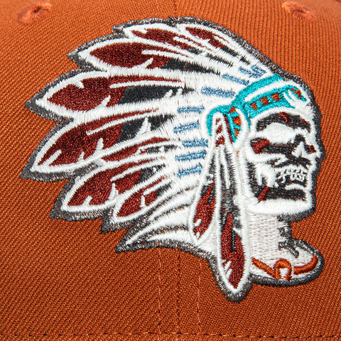 New Era 59Fifty Dia de Los Muertos Skull Chief 1992 Hatclub Patch Hat - Burnt Orange, Graphite
