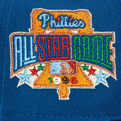 New Era 59Fifty Dia de Los Muertos Philadelphia Phillies 1996 All Star Game Patch 1910 Hat - Royal, Navy