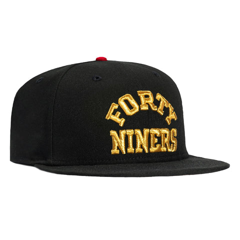 New Era 59Fifty San Francisco 49ers Arch Hat - Black, Metallic Gold New Era