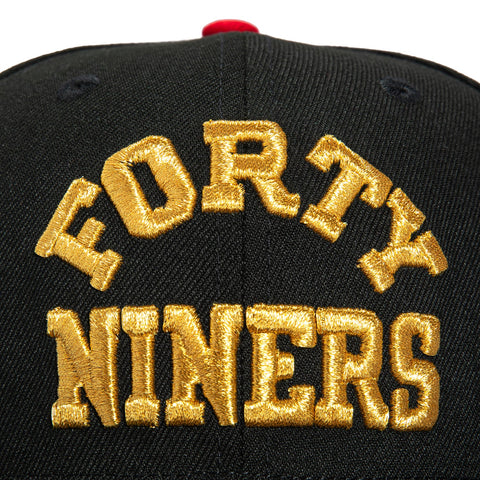New Era 59Fifty San Francisco 49ers Arch Hat - Black, Metallic Gold New Era