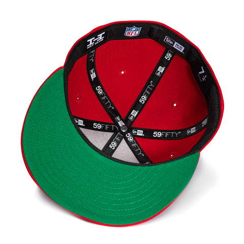 New Era 59Fifty San Francisco 49ers Script Hat - Red, Metallic Gold New Era