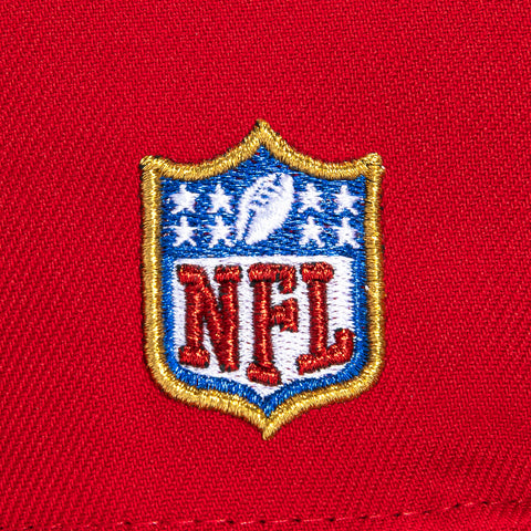 New Era 59Fifty San Francisco 49ers Script Hat - Red, Metallic Gold New Era