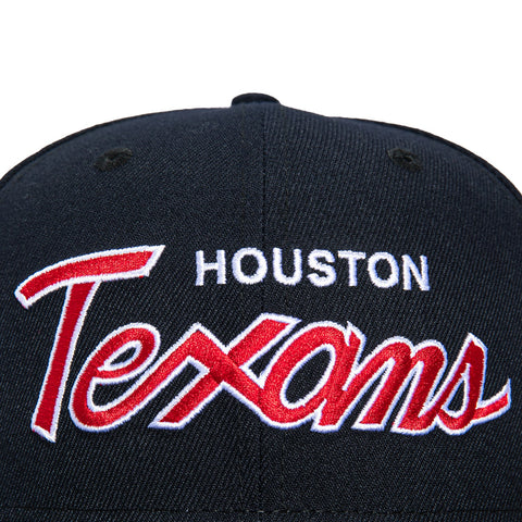 New Era 59Fifty Houston Texans Logo Patch Script Hat - Navy