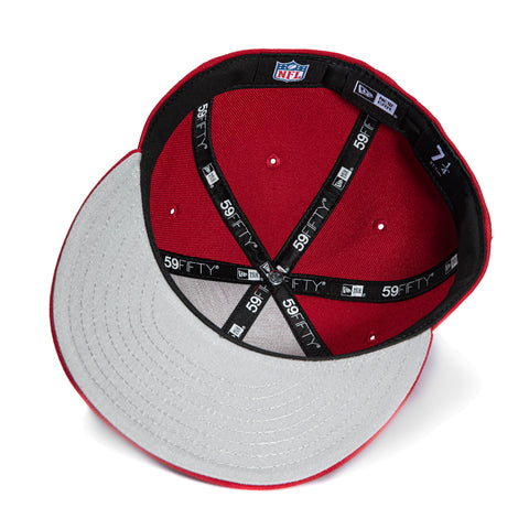 New Era 59Fifty Arizona Cardinals Hat - Cardinal, Metallic Silver New Era