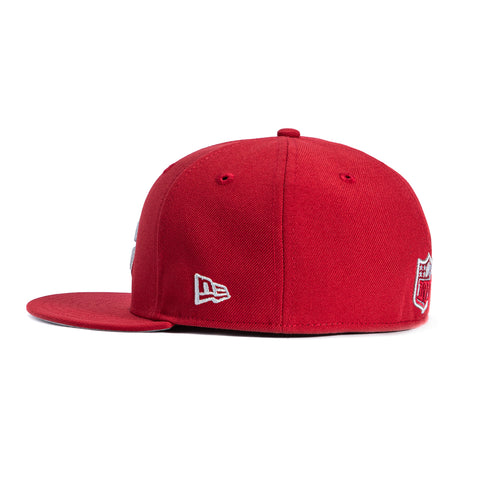 New Era 59Fifty Arizona Cardinals Hat - Cardinal, Metallic Silver New Era