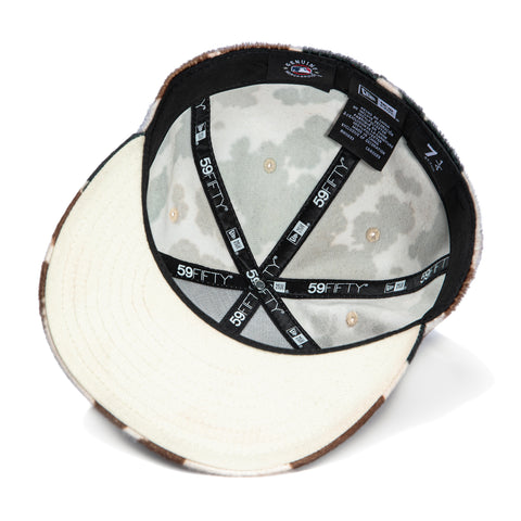 New Era 59Fifty Animal Cow Print Faux Fur New York Yankees Hat - Black, Brown, Ivory New Era