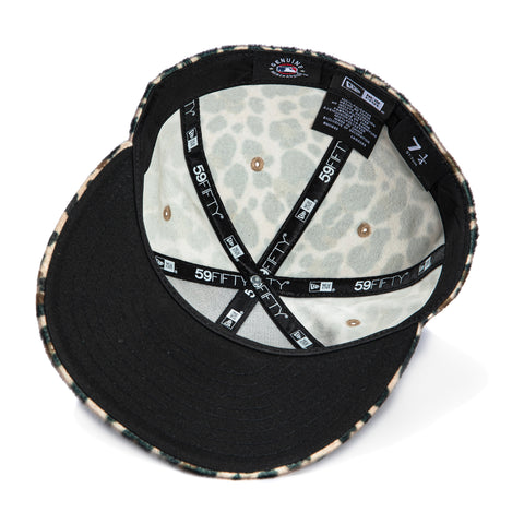New Era 59Fifty Animal Leopard Print Faux Fur New York Yankees Hat - Black, Tan, Brown New Era