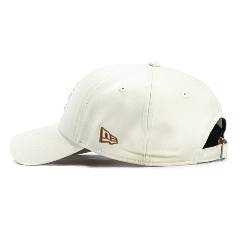 New Era 9Forty Animal Print Faux Fur Fill Los Angeles Dodgers Strapback Hat - Ivory, Khaki New Era