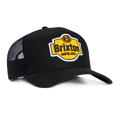 Brixton Genuine Quality Mesh Snapback Trucker Hat - Black Brixton