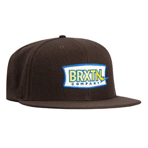 Brixton Lightening Snapback Hat - Brown Brixton