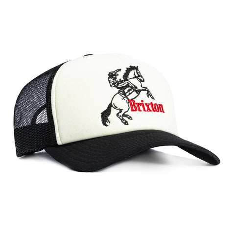 Brixton Ranching Club Mesh Snapback Trucker Foam Hat - Black White Brixton