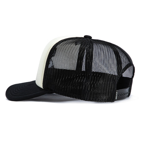 Brixton Ranching Club Mesh Snapback Trucker Foam Hat - Black White Brixton