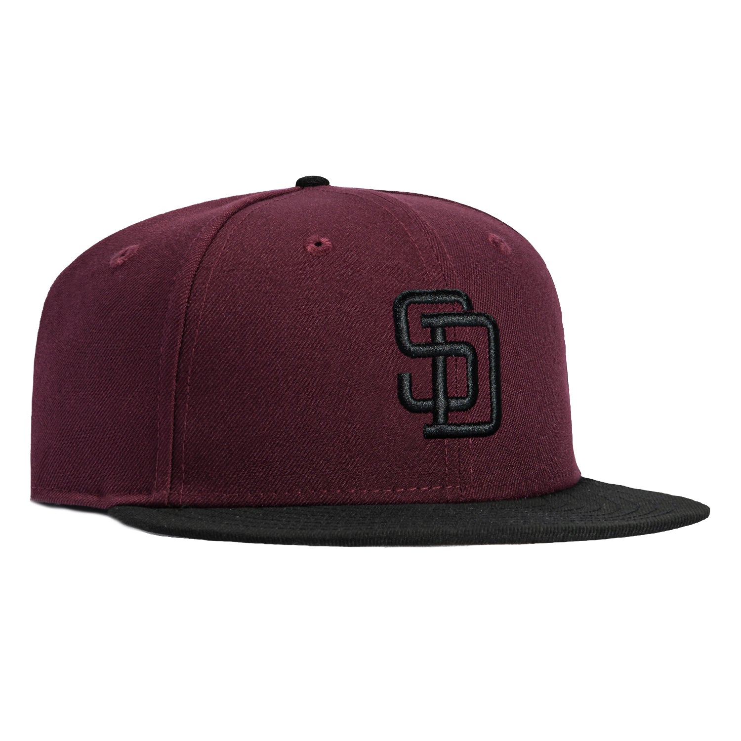 New Era 59Fifty San Diego Padres Hat - Maroon, Black – Hat Club