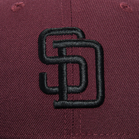 New Era 59Fifty San Diego Padres Hat - Maroon, Black New Era