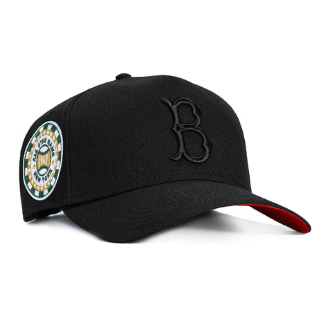 New Era 9Forty A-Frame Brooklyn Dodgers 1942 All Star Game Patch Snapback Red UV Hat - Black, Black New Era