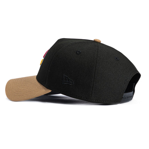 New Era 9Forty A-Frame Arizona Cardinals NFL Logo Patch Snapback Hat - Black, Khaki New Era