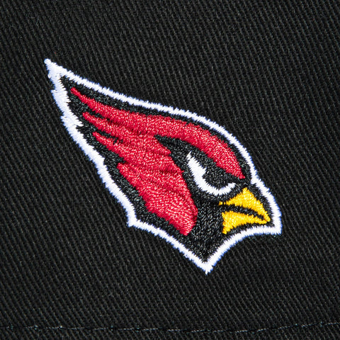 New Era 9Forty A-Frame Arizona Cardinals Logo Patch Upisde Down Arch Snapback Hat - Black