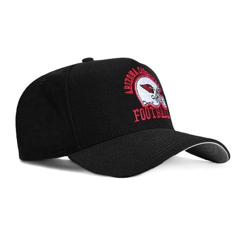 New Era 9Forty A-Frame Arizona Cardinals Helmet Logo Snapback Hat - Black New Era