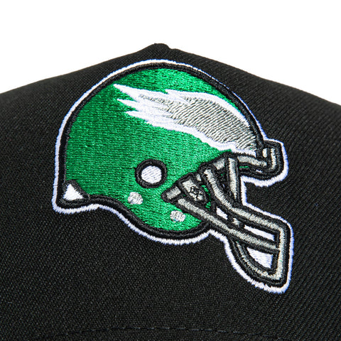 New Era 9Forty A-Frame Philadelphia Eagles Helmet Snapback Hat - Black New Era