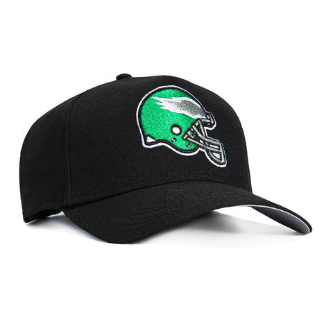 New Era 9Forty A-Frame Philadelphia Eagles Helmet Snapback Hat - Black New Era