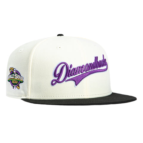 PINK UV 2TONE DBACKS INAUG SCRIPT WHT/BLK/PUR New Era