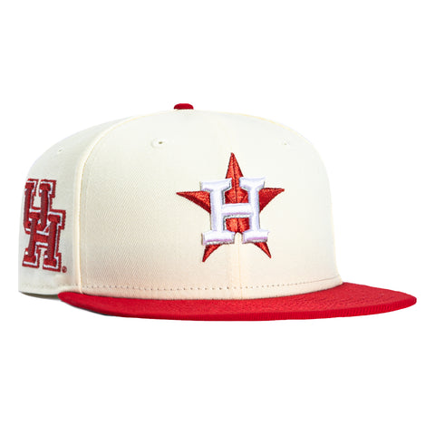 New Era 59Fifty Houston Astros UH Patch Hat - White, Red New Era