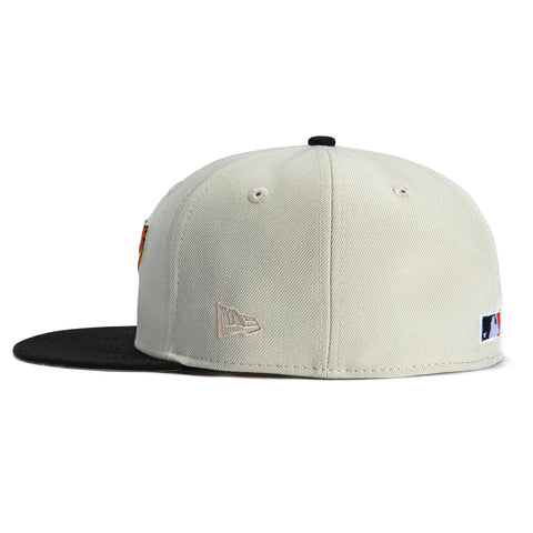 New Era 59Fifty San Francisco Giants 25th Anniversary Stadium Patch Script Hat - Stone, Black, Orange New Era