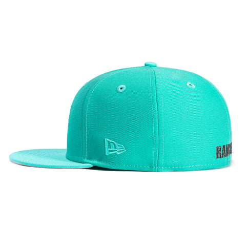 New Era 59Fifty New York Rangers 4X Champions Patch Pink UV Hat - Teal, Mint New Era